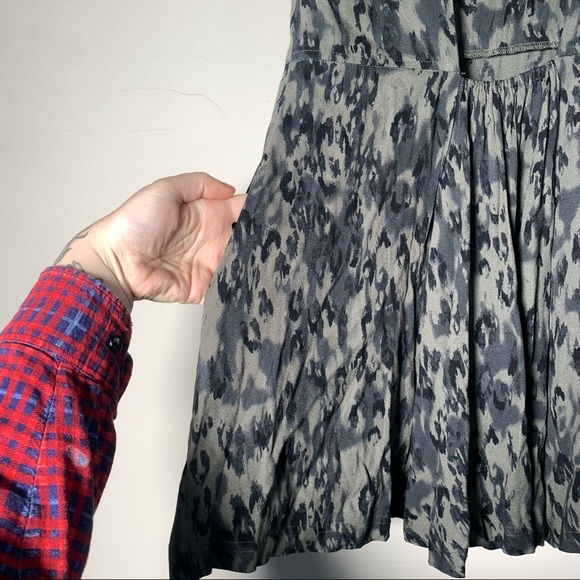 Free people olive green and black balsma open back mini dress NWT sz XS - Picture 7 of 15